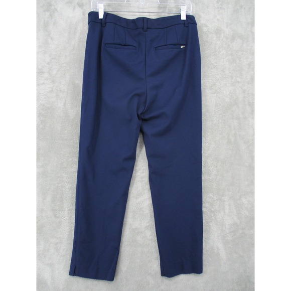 White House Black Market Pants 6 Slim‎ Ankle Trouser Stretch Work Career Navy - Picture 2 of 12